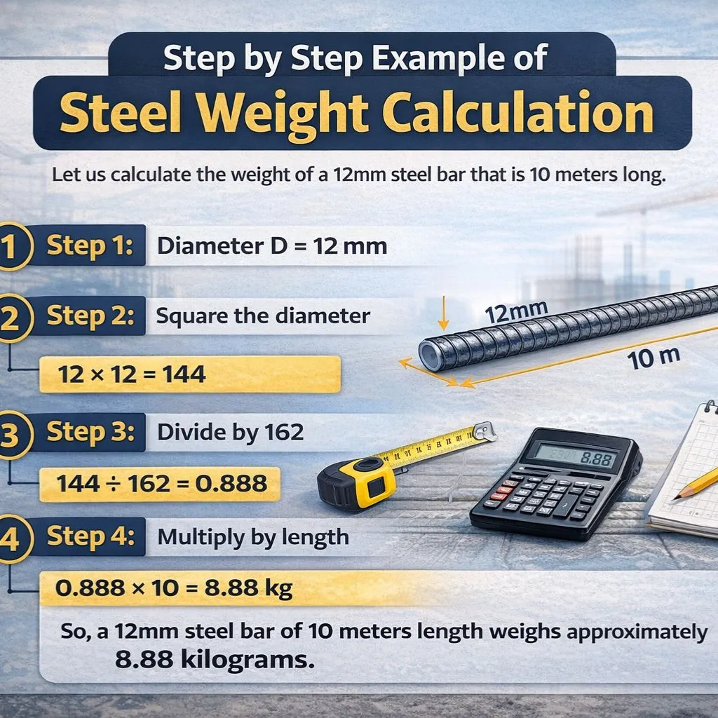 Step by step steel weight calculation - GharHub