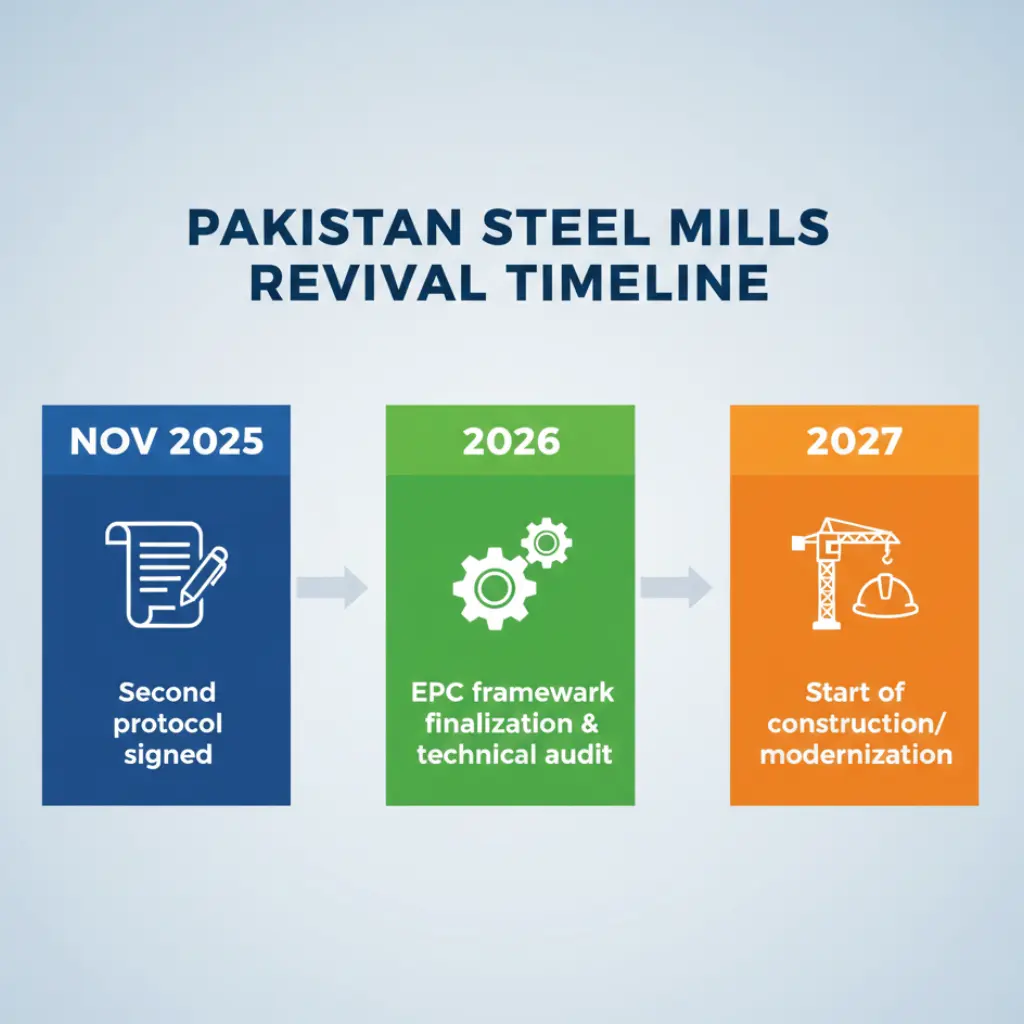 Pakistan Steel Mills Timeline History