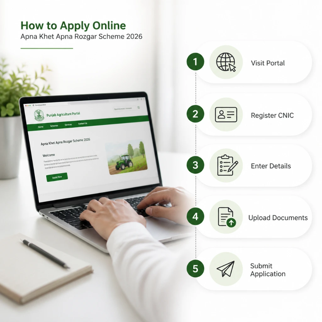Step-by-step process of applying for program Apna Khet Apna Rozgar 2026