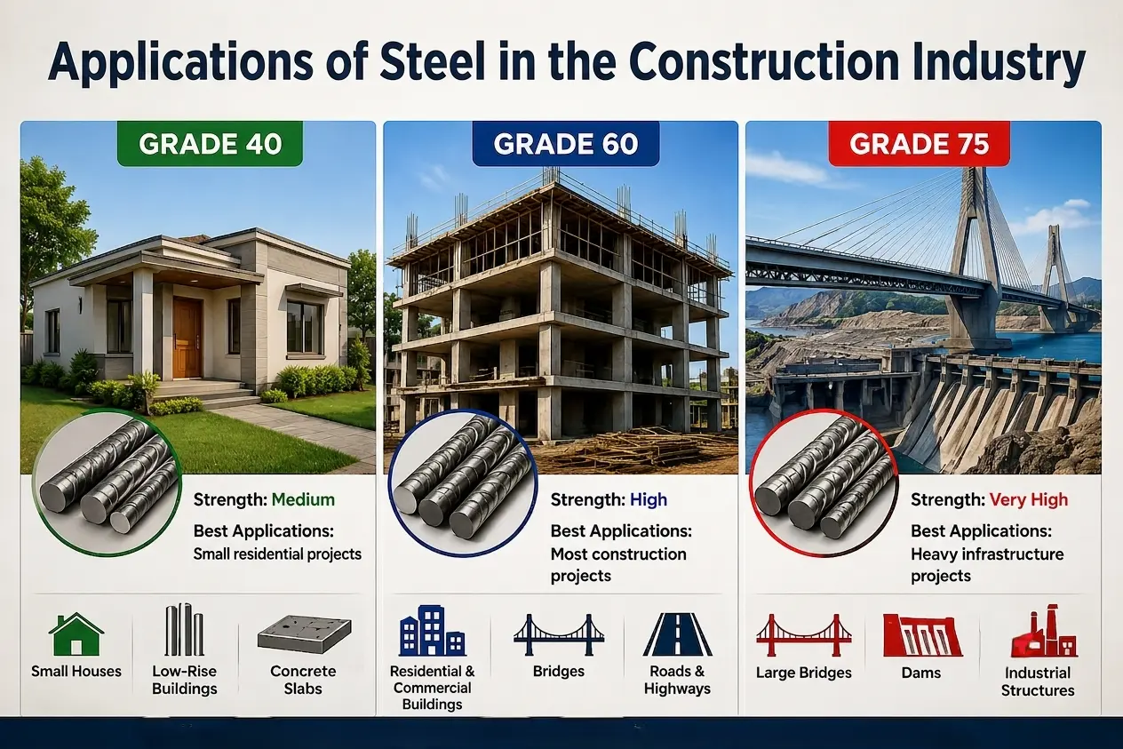 Application of steel in Construction Industry