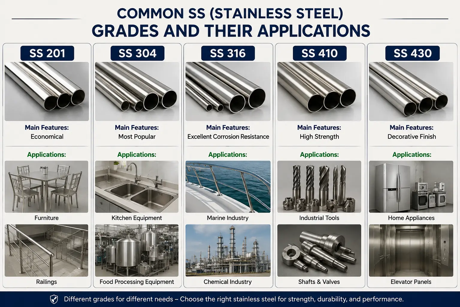 SS steel Grades