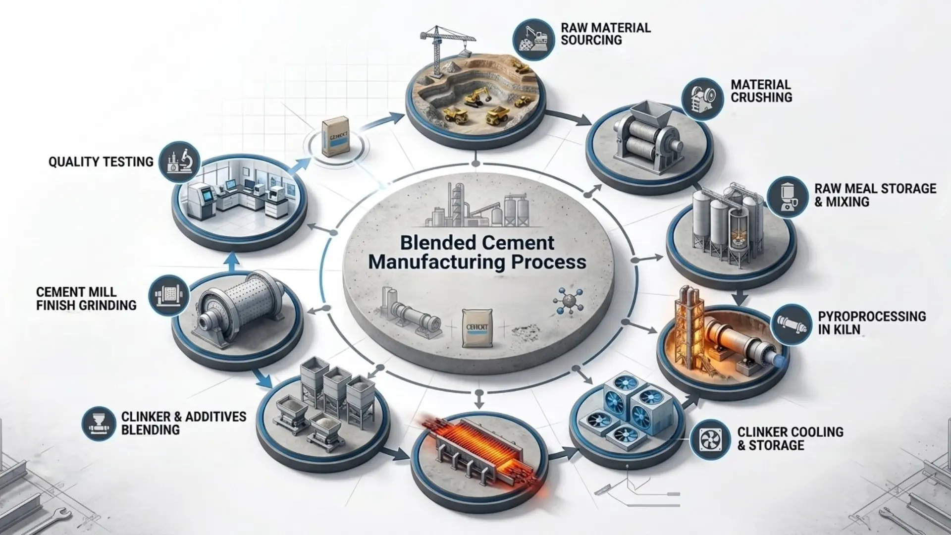 Blended cement Manufacturing