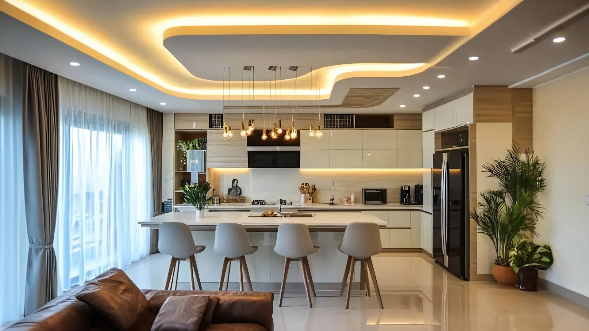 Pendant False Ceiling Light Designs - Gharhub