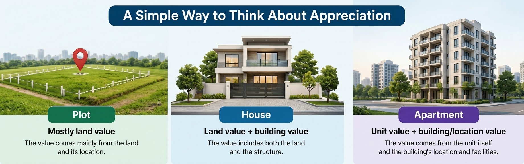 Capital Appreciation: Why Houses and Plots Can Behave Differently - Gharhub