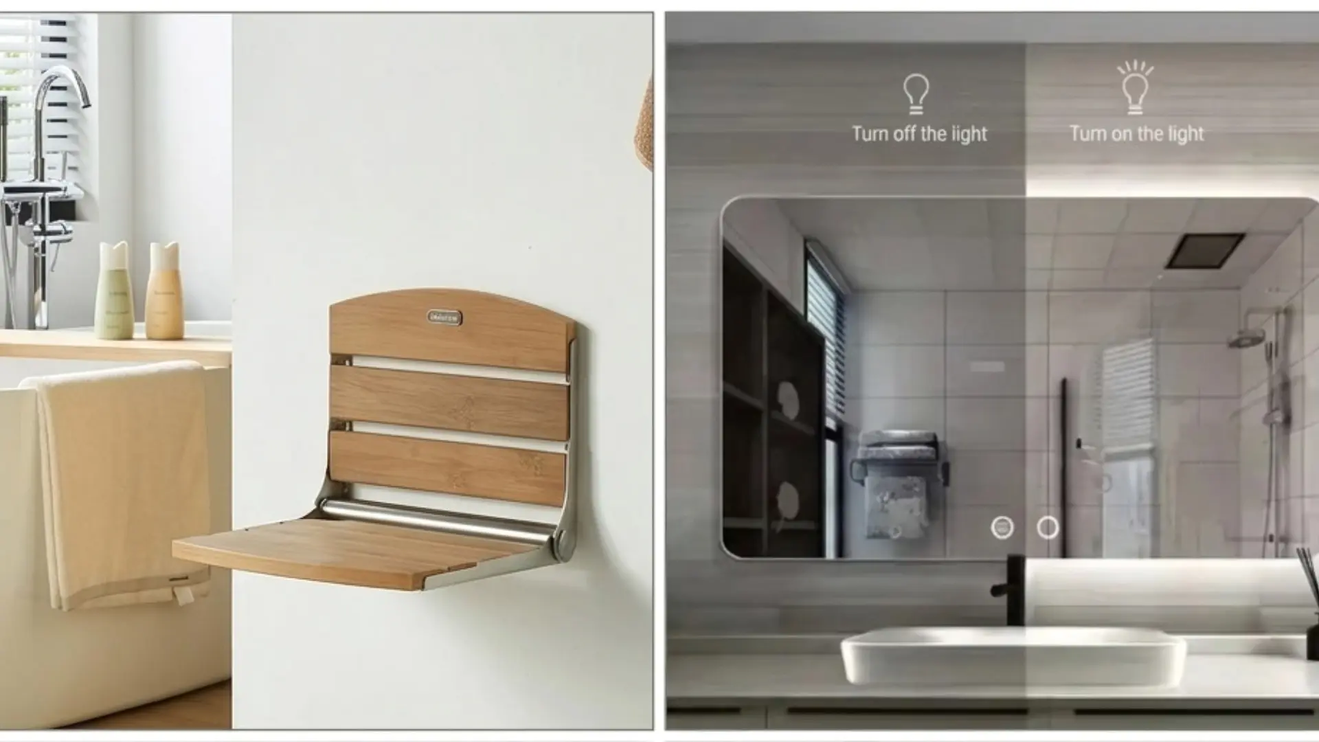 LED Mirrors with Anti-Fog Features and Anti-Slip Accessories - Gharhub