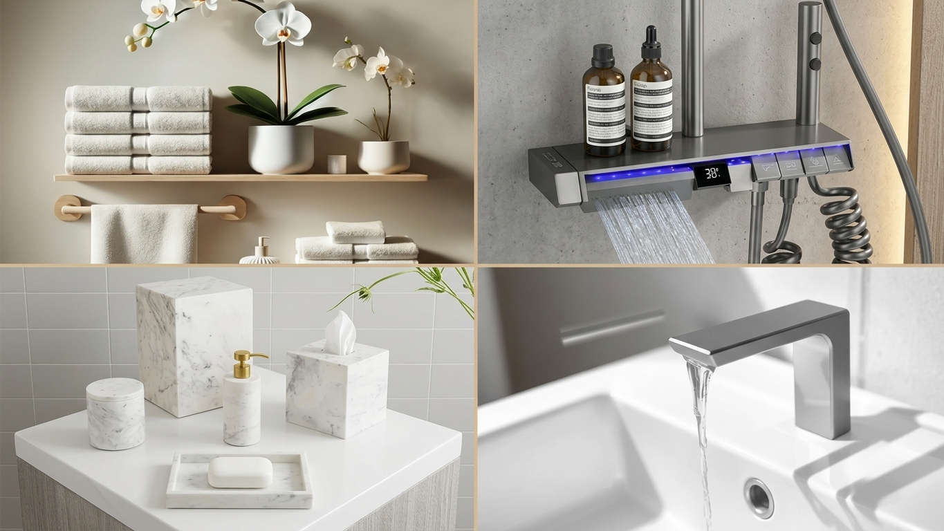 Multi-Functional Shelves, Towel Racks and Thermostatic Shower Systems - Gharhub