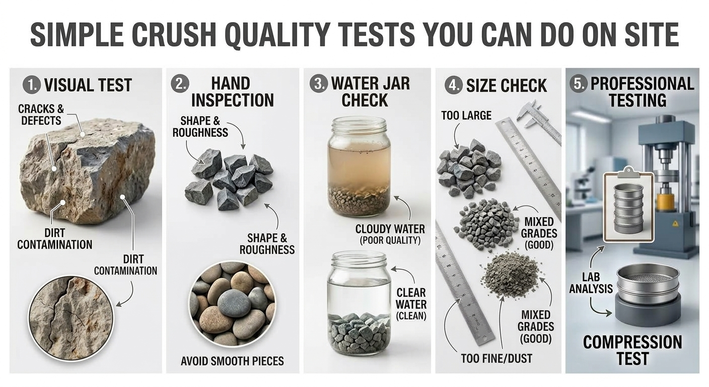 Simple Crush Quality Tests You Can Do on Site - Gharhub