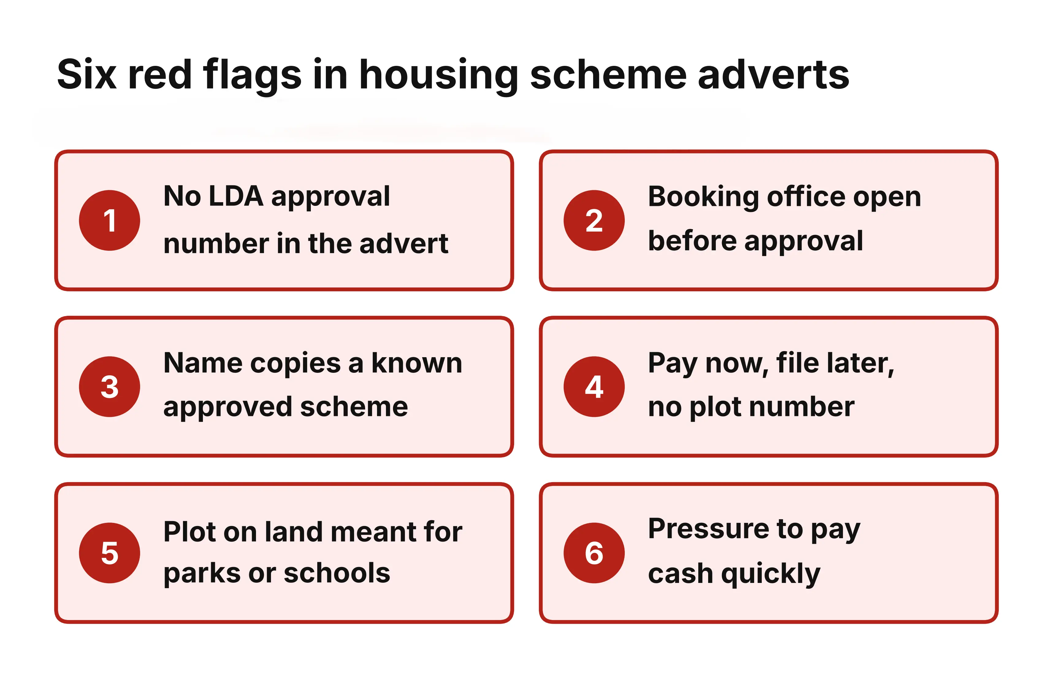 Housing Scheme Red flags - Gharhub
