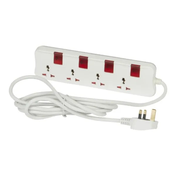Legrand Multi-Outlet Extension Socket MS 4X2P+E + 4 Individual Switches